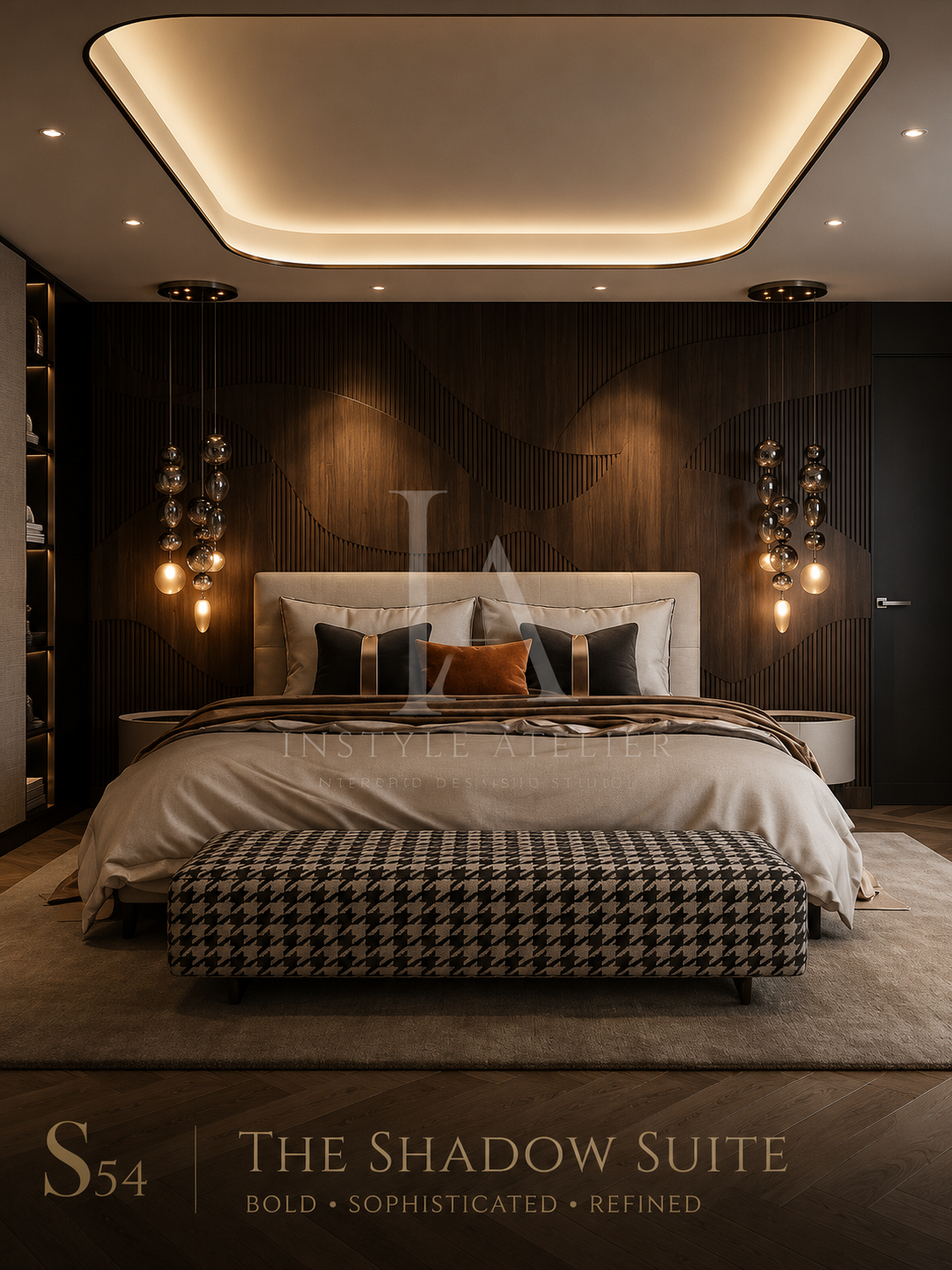 Luxury Master Bedroom Suite Composition